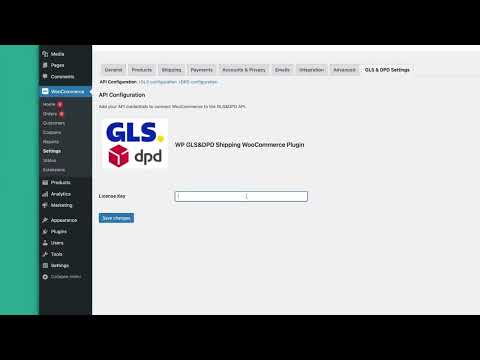 WooCommerce GLS Vtičnik Vnos Licence