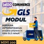 Mini 200 paket WooCommerce GLS vtičnik za 200 nalepk mesečno